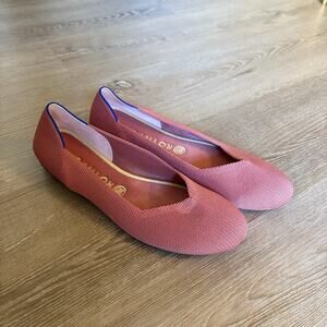 Rothy's Persimmon Marina Heel Stripe Round Toe Flats - Women’s Size 10.5